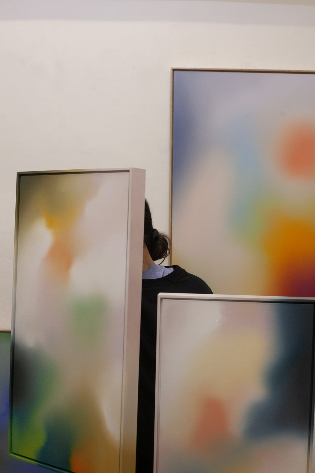 Painting by Arantxa Solis titled "Day's Eye Diptych" - 8.