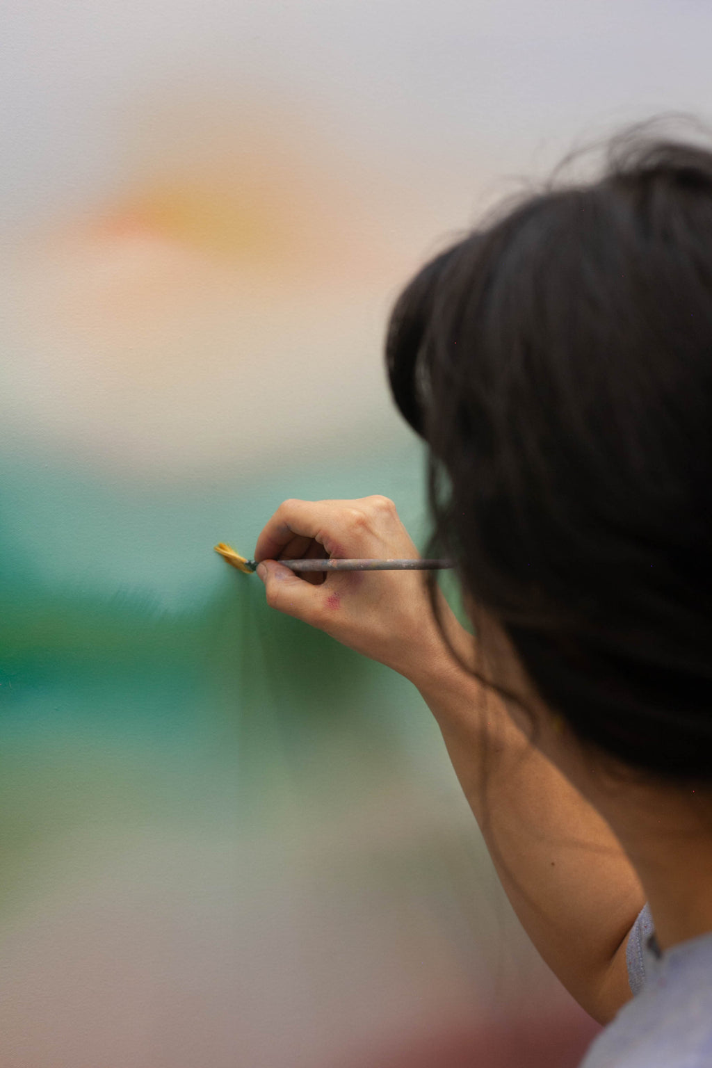 Painting by Arantxa Solis titled "Valle Nebula" - 5.