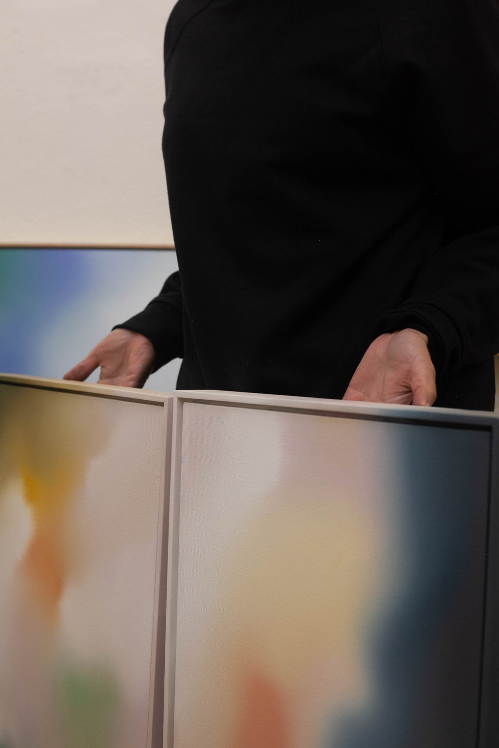 Painting by Arantxa Solis titled "Day's Eye Diptych" - 9.
