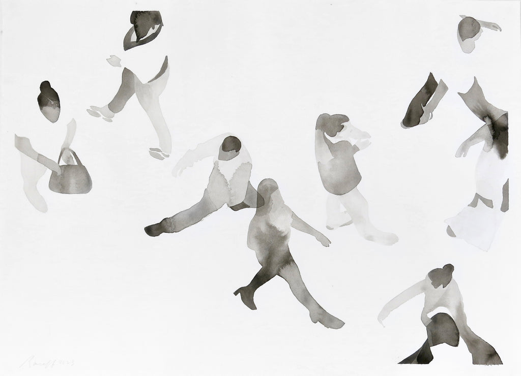 Painting by Gabrielle Raaff titled "In Line III" - 2.