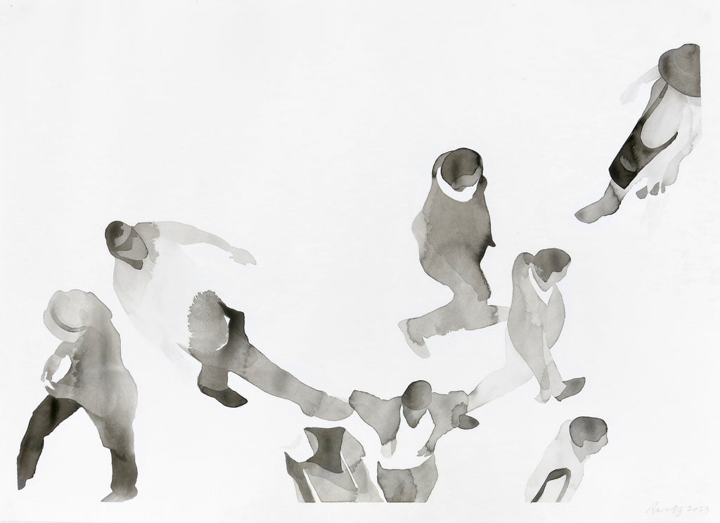 Painting by Gabrielle Raaff titled "In Line IV" - 2.