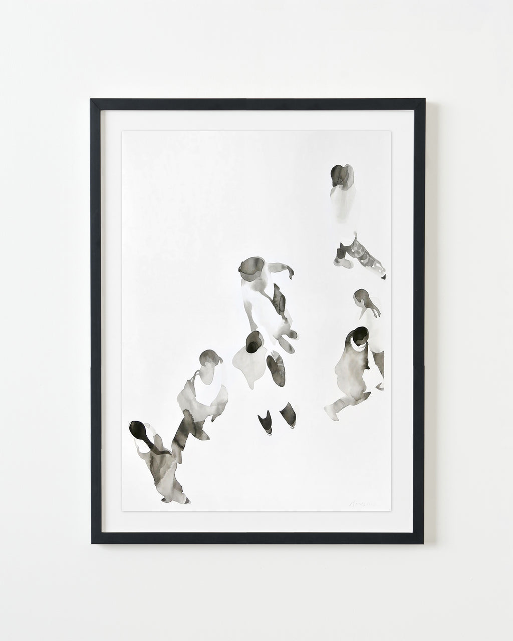 Painting by Gabrielle Raaff titled "On Queue I" - 3.