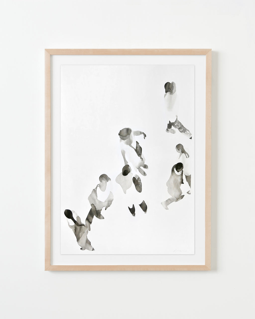Painting by Gabrielle Raaff titled "On Queue I" - 4.