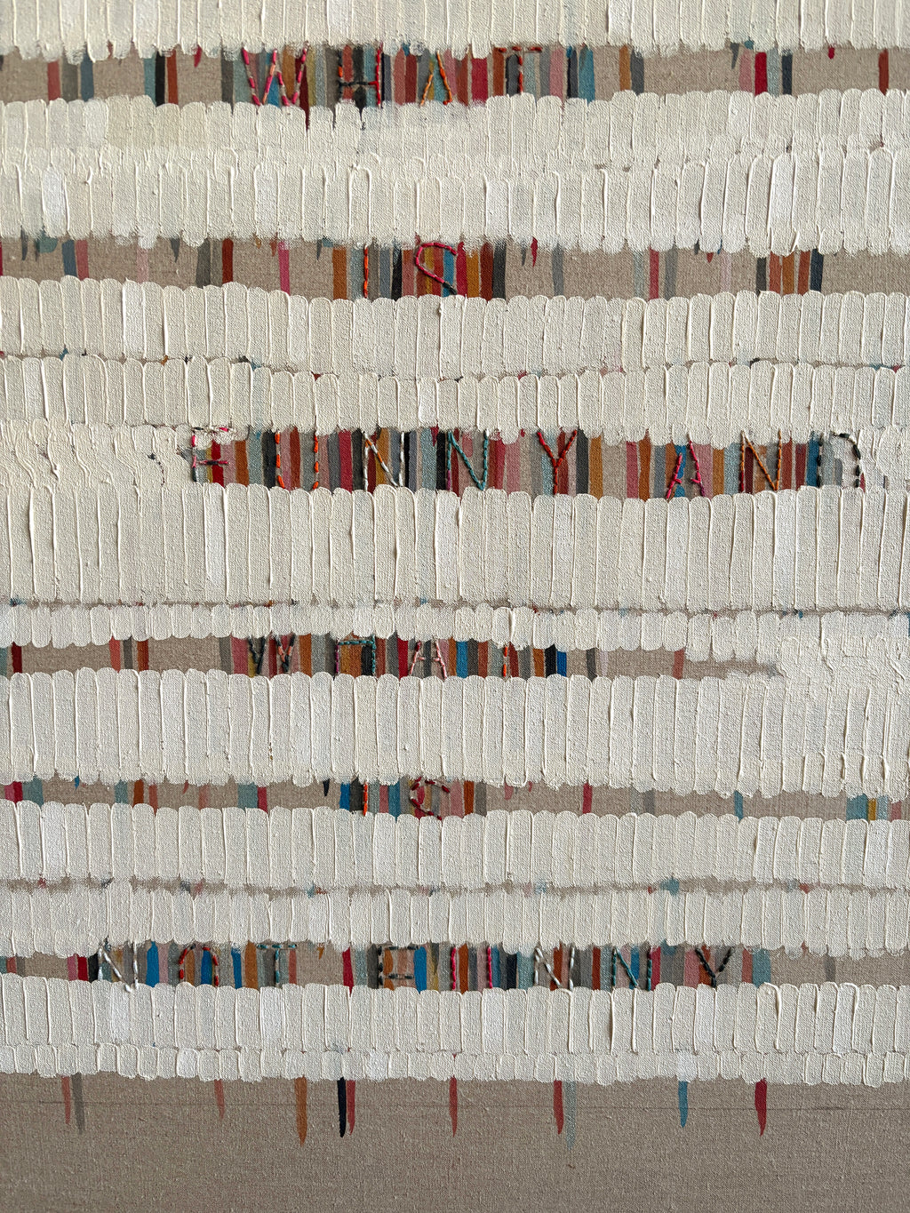 Painting by Gail Tarantino titled "Funny/ Not Funny" - 4.