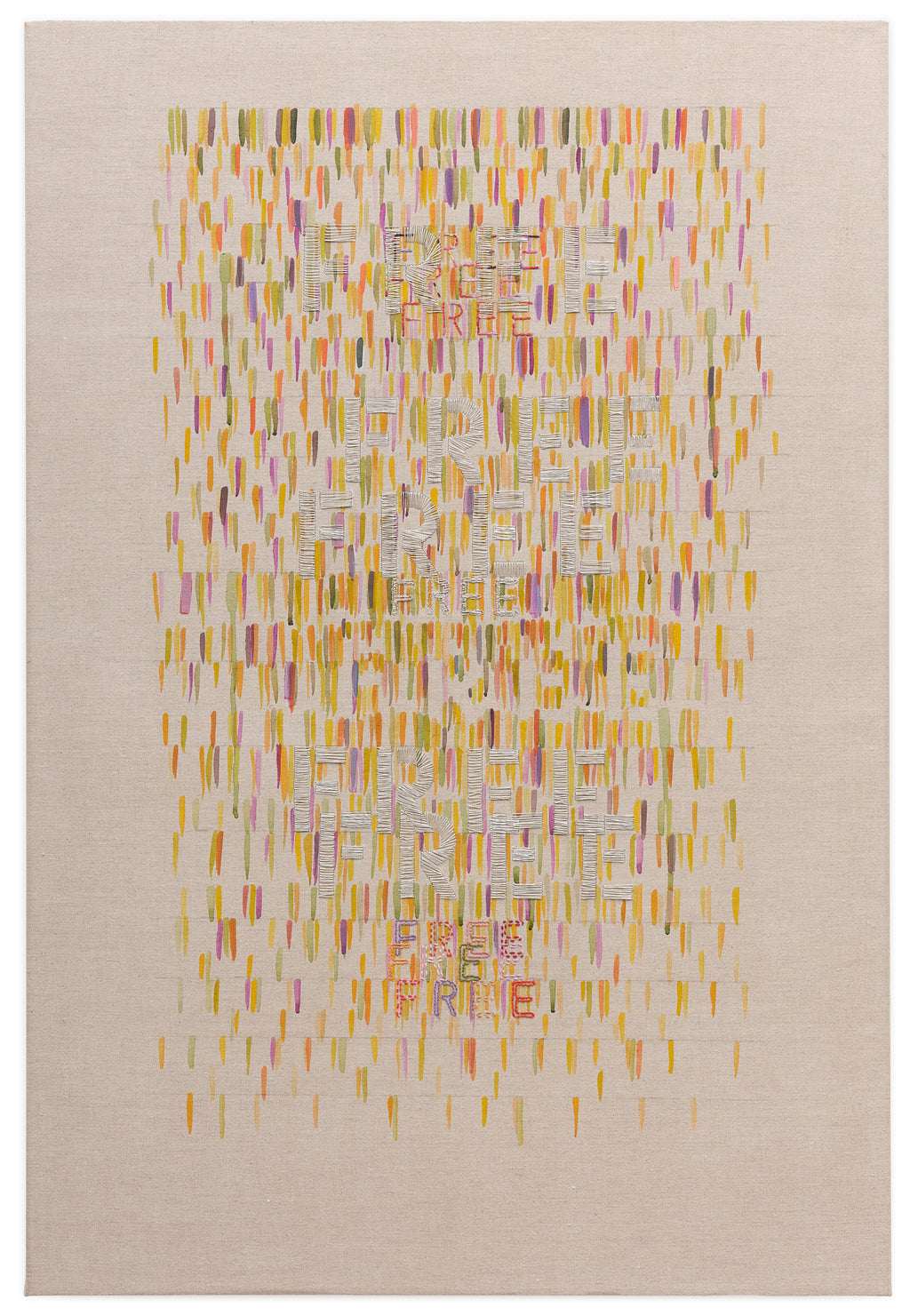 Mixed Media by Gail Tarantino titled "Language Matters-Free" - 2.