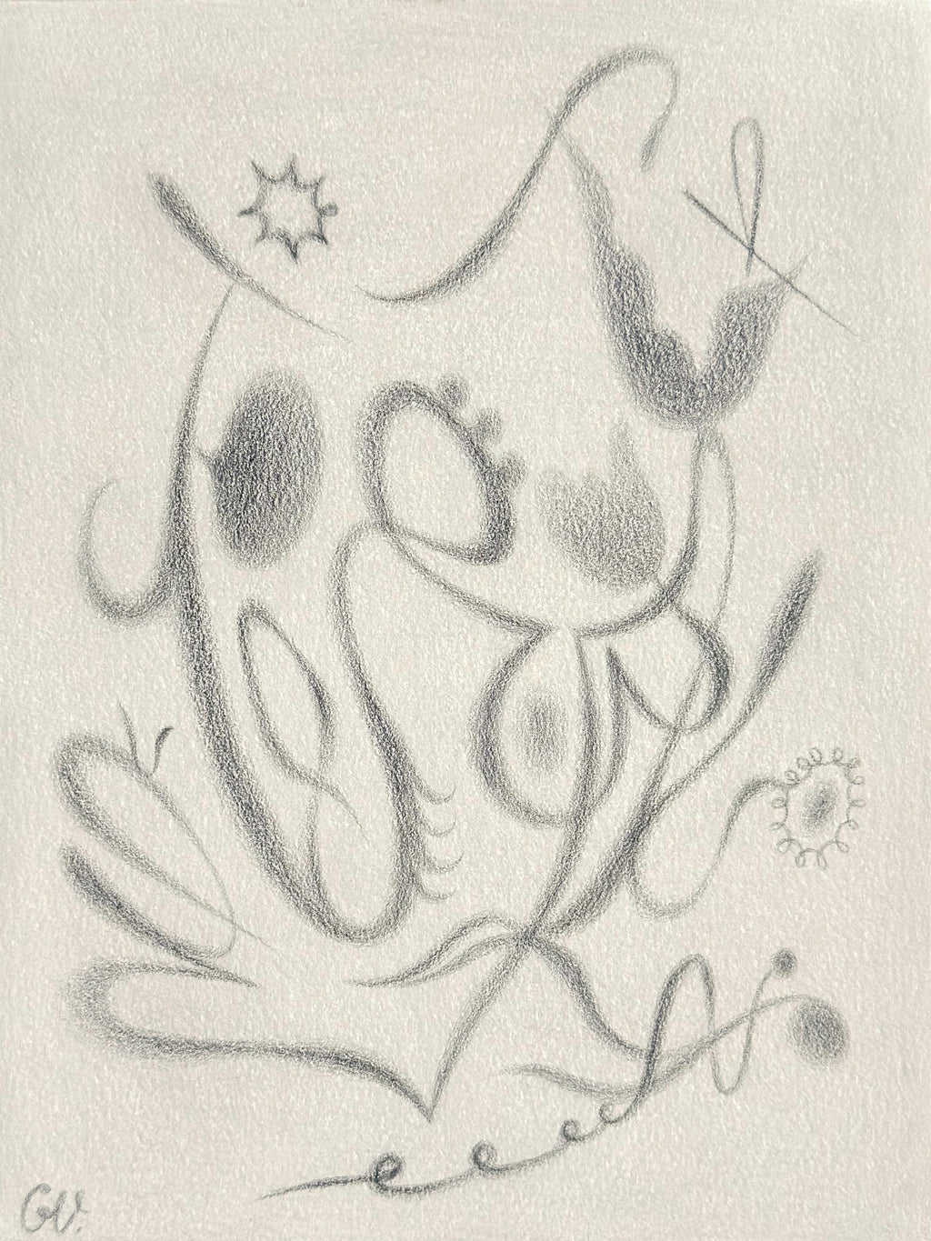 Drawing by Gizem Vural titled "Notes on French Grey" - 2.