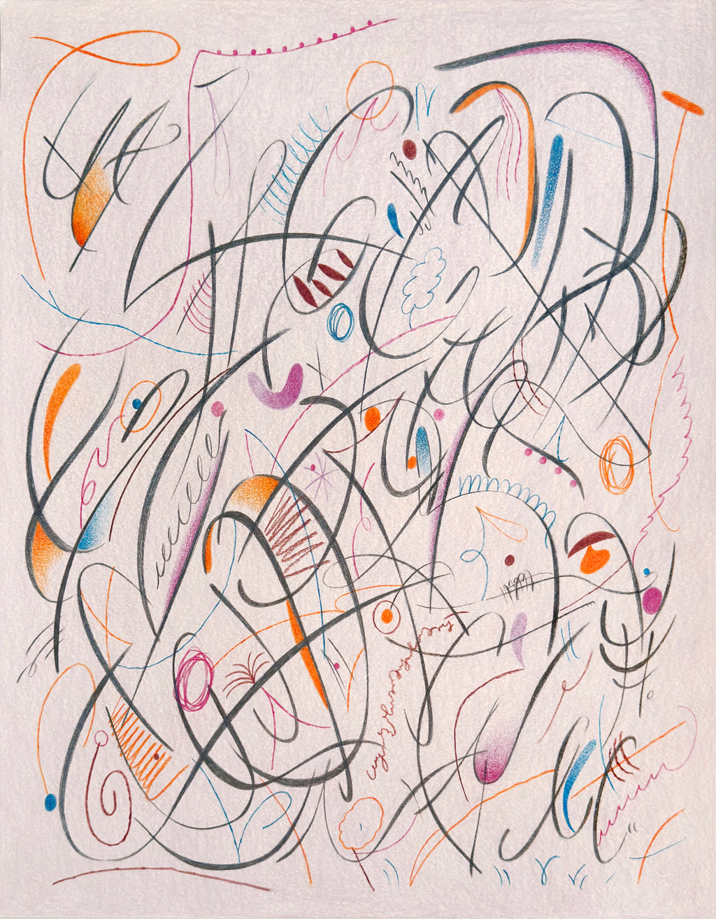 Drawing by Gizem Vural titled "Pink Snow" - 2.