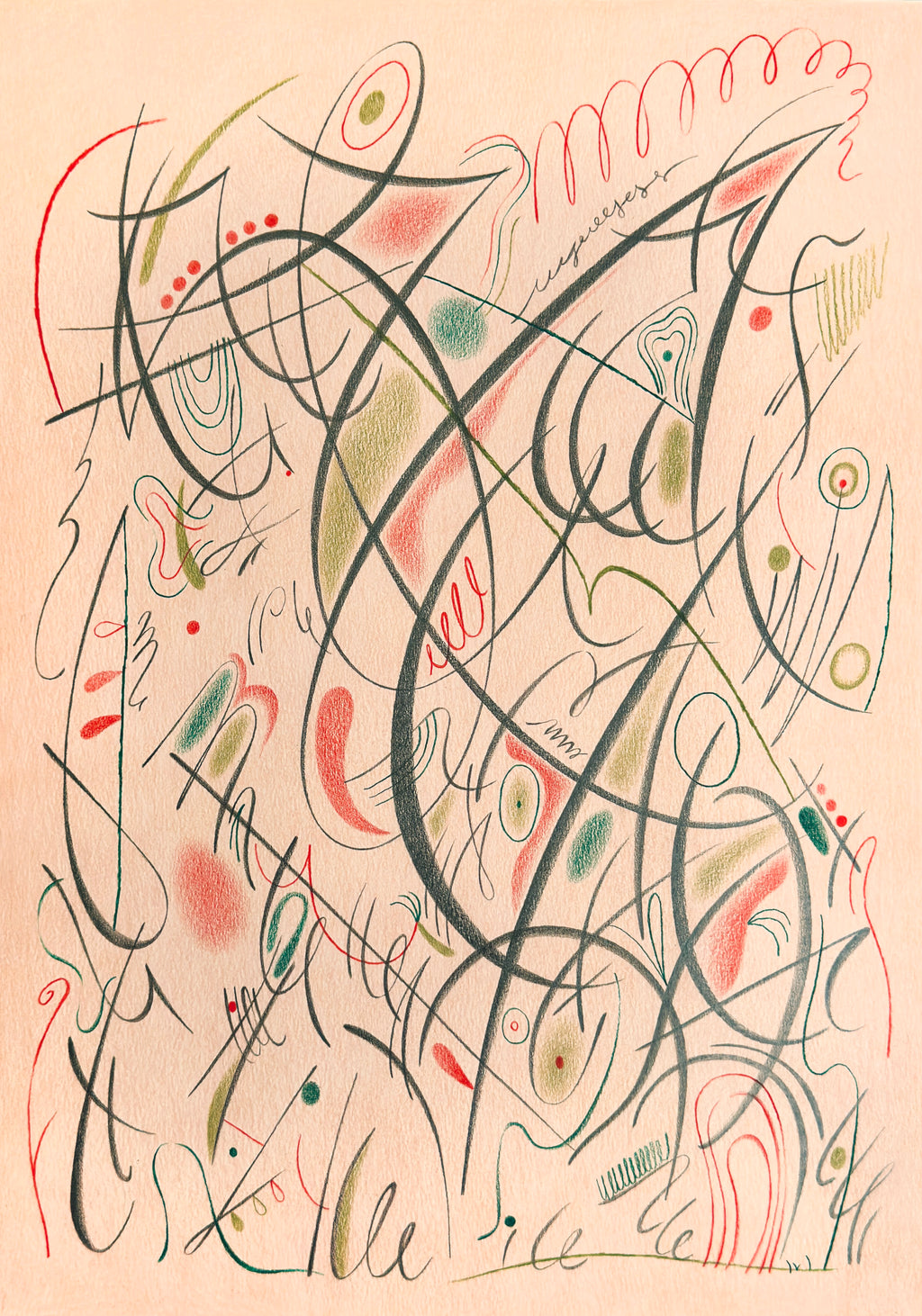 Drawing by Gizem Vural titled "Sudden Breeze" - 2.