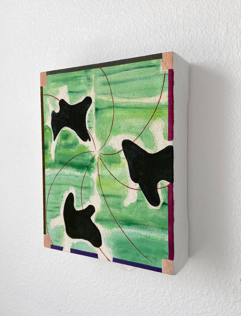 Painting by Jessica Simorte titled "Green Feel" - 3.