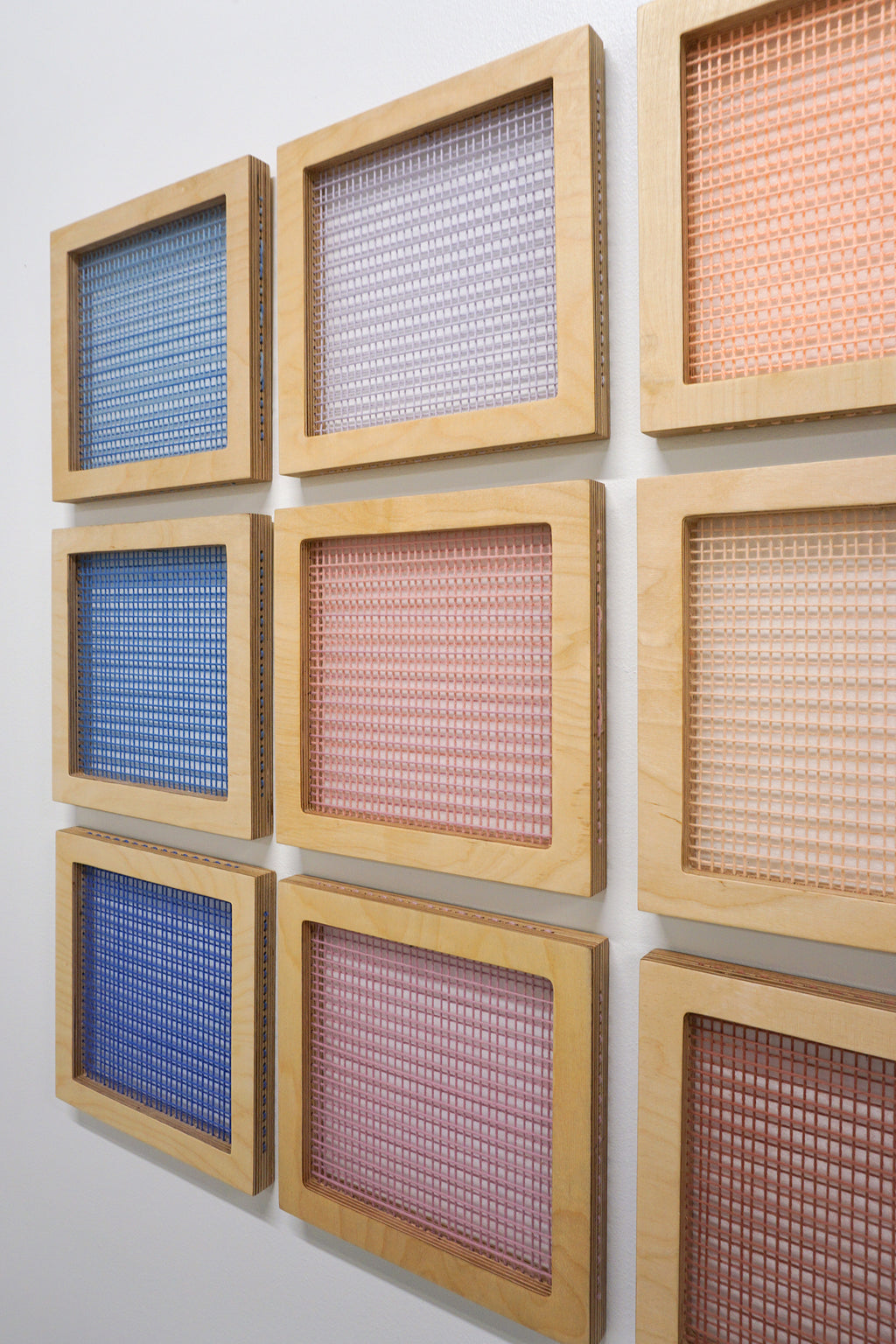 Mixed Media by Hayley Sheldon titled "Grid for Dew on the Petal" - 2.