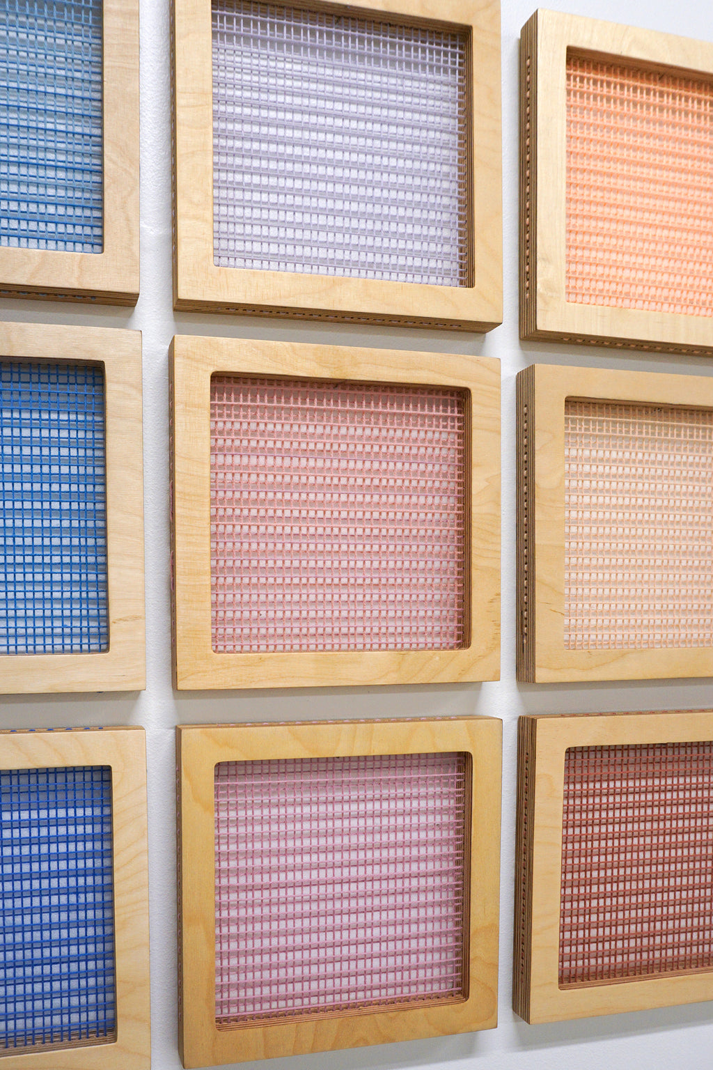 Mixed Media by Hayley Sheldon titled "Grid for Dew on the Petal" - 3.