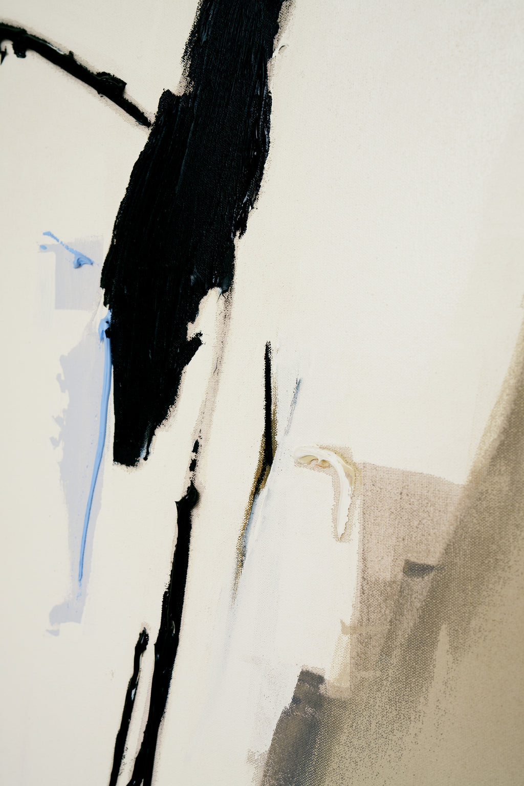 Painting by Holly Addi titled "Blanc Et Roux" - 3.