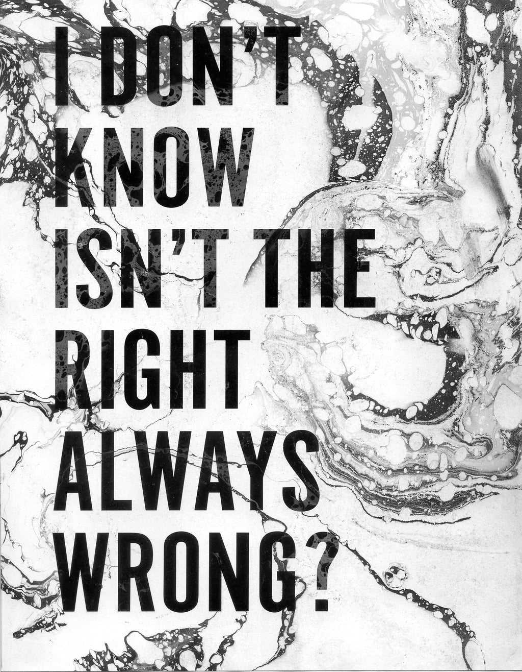 Painting by Ben Skinner titled "I Don't Know Isn't The Right Always Wrong?" - 2.
