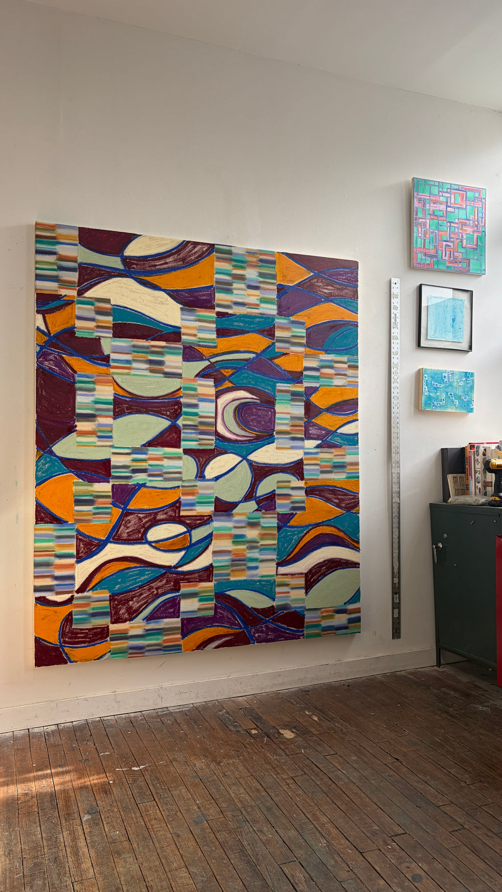 Painting by Devon Reina titled "Pieces From Two Puzzles" - 7.