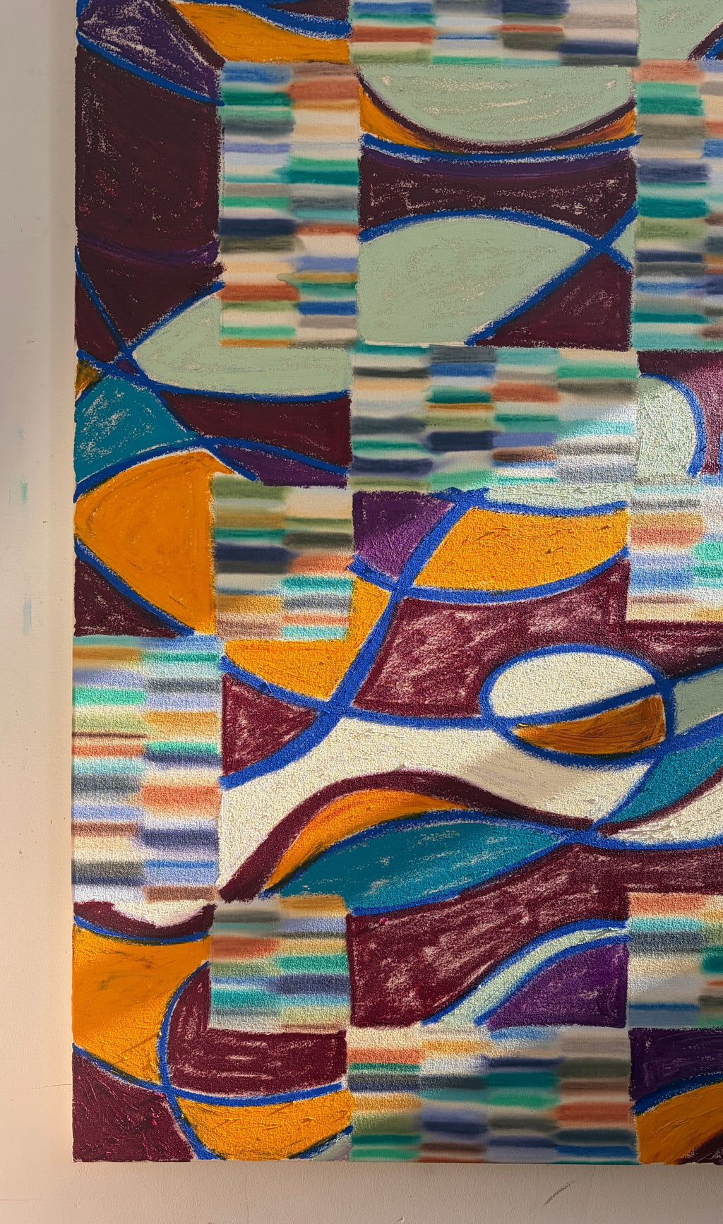 Painting by Devon Reina titled "Pieces From Two Puzzles" - 8.