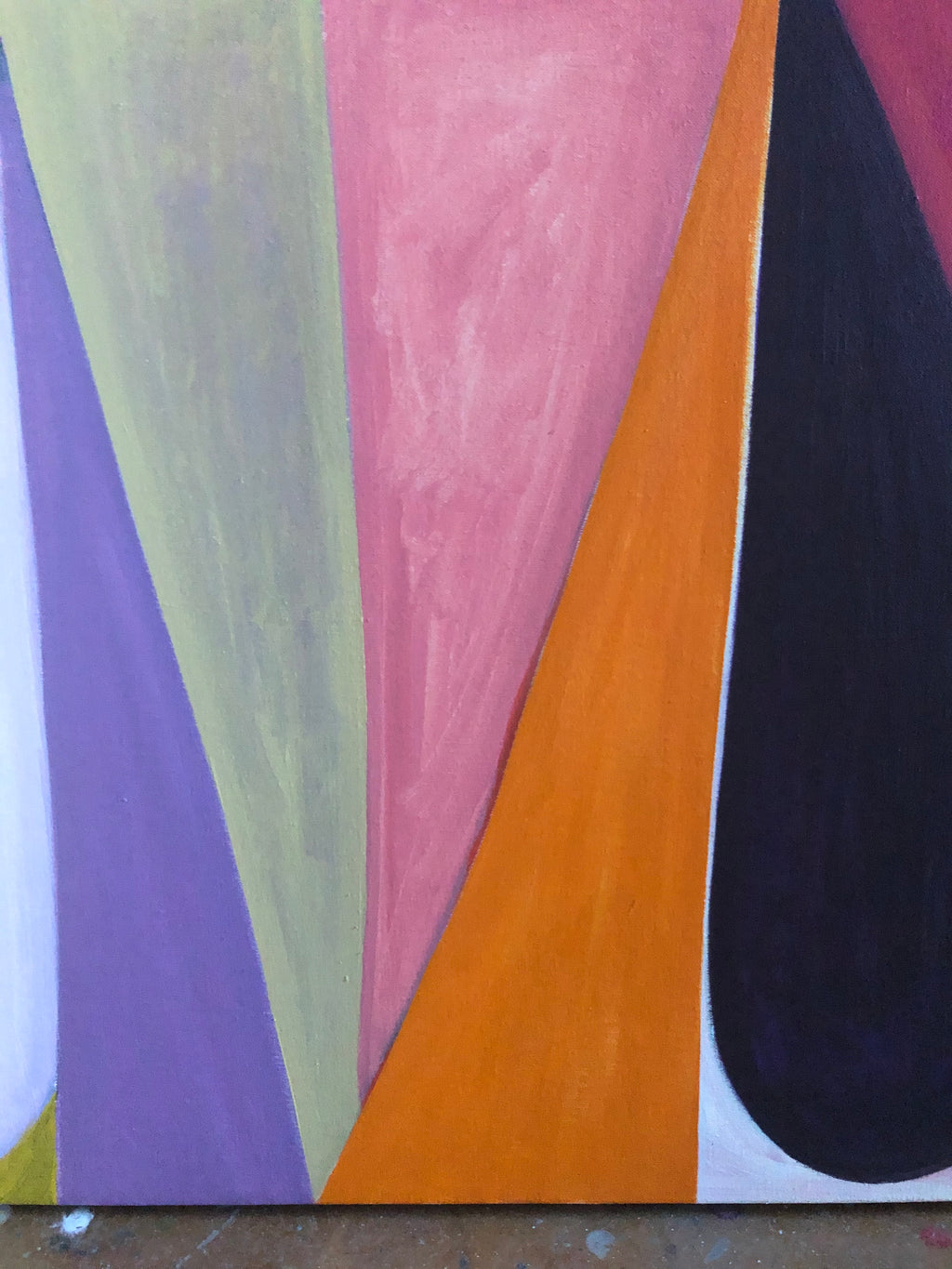Painting by Jackie Meier titled "Spinning Hearts" - 3.