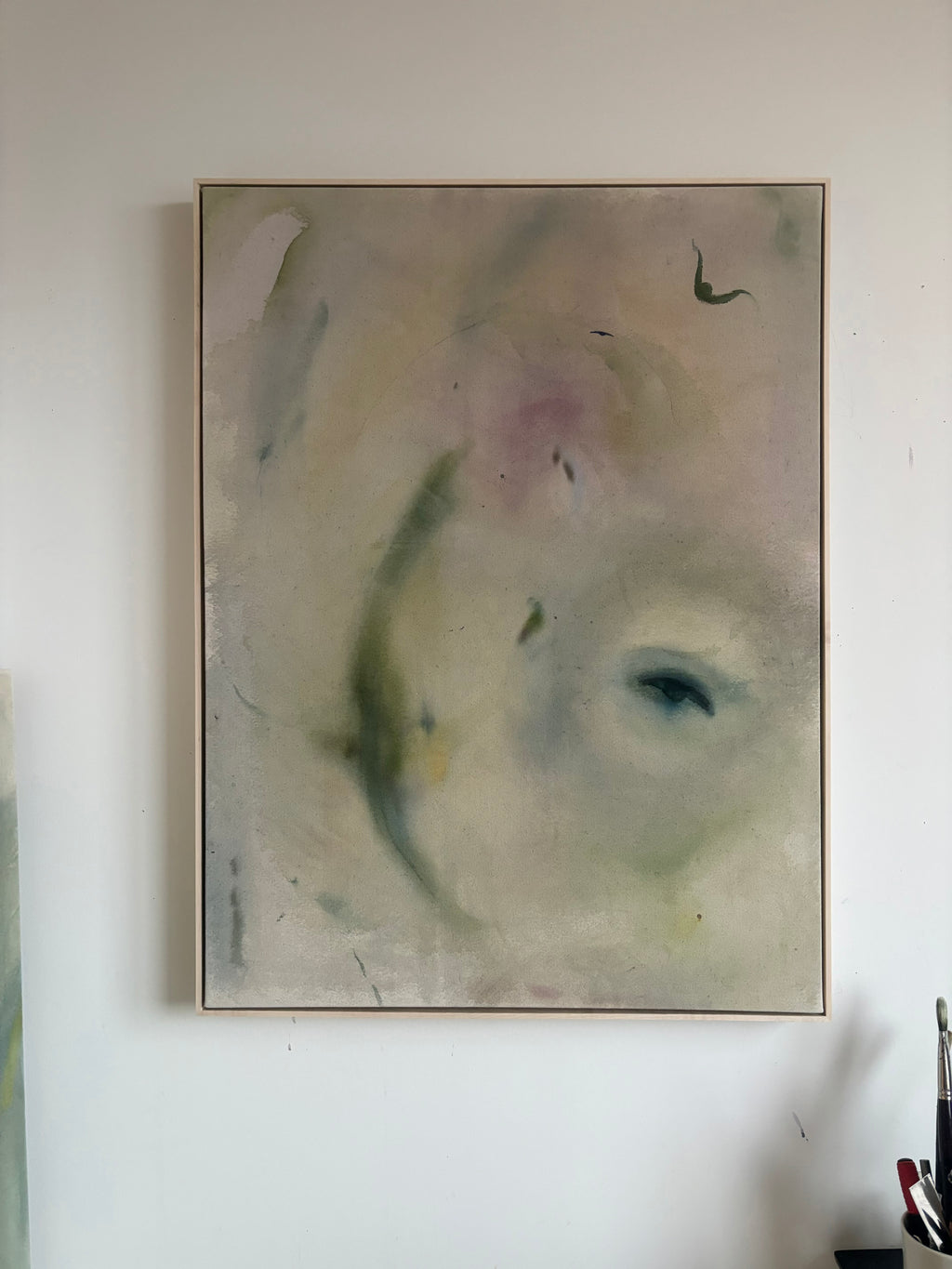 Painting by Arlina Cai titled "The Ice Might Crack, And We Might Fall Through, But For Right Now We Are Here" - 9.