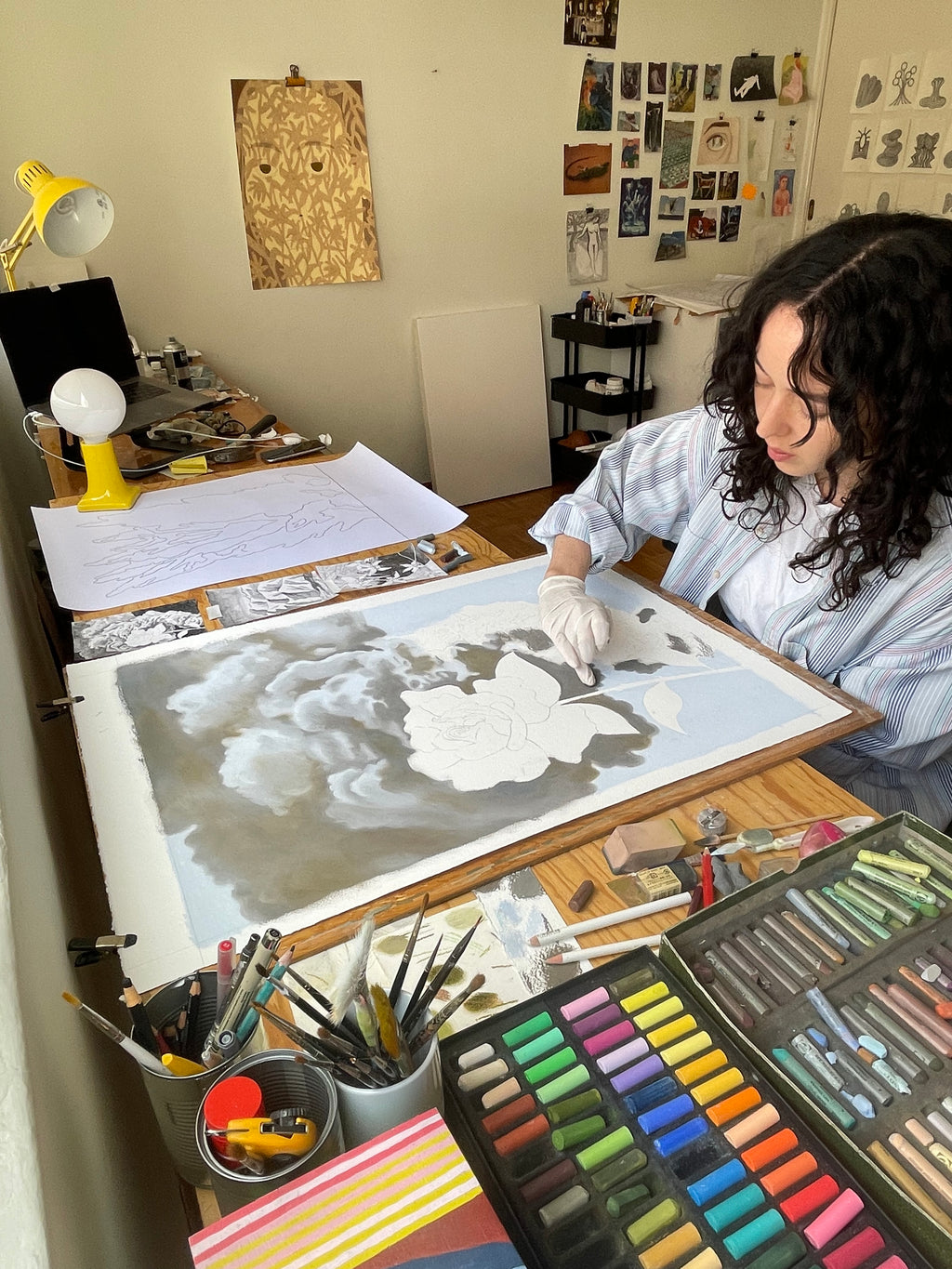 Drawing by Rachel Levit Ruiz titled "Plume" - 5.