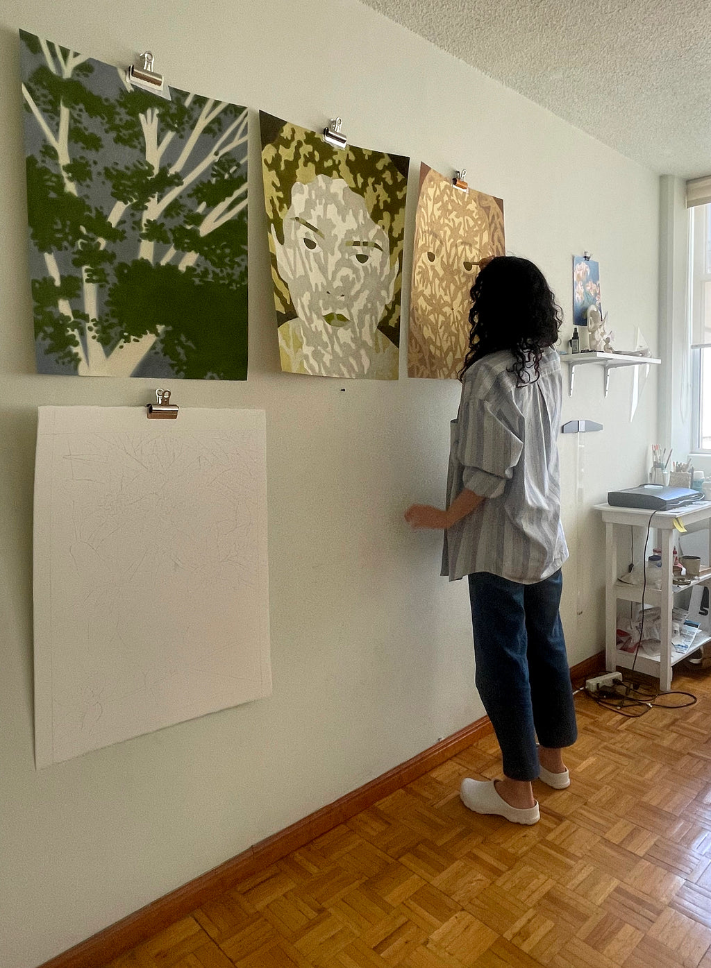 Drawing by Rachel Levit Ruiz titled "Silencio" - 4.