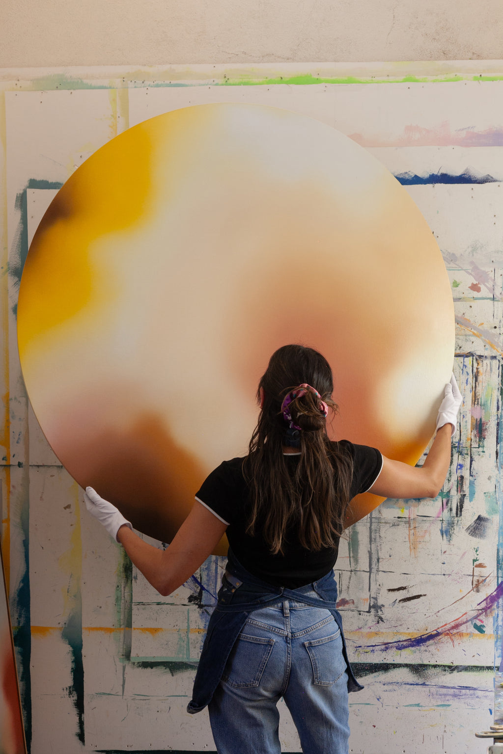 Painting by Arantxa Solis titled "Dog days of summer" - 5.