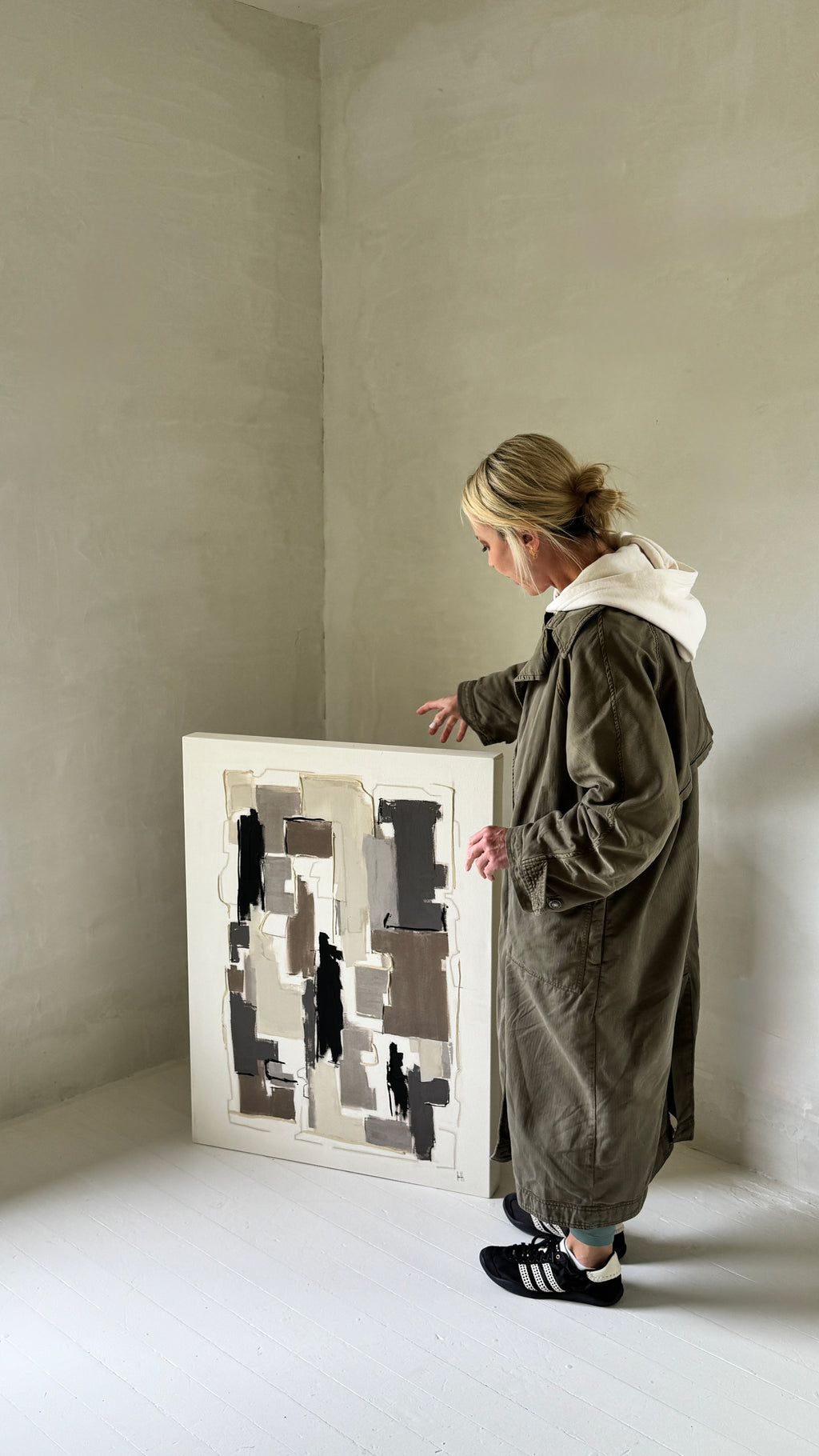 Painting by Holly Addi titled "Greis Noir No. II" - 4.