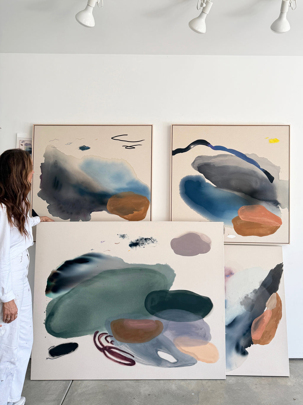 Painting by Karina Bania titled "Ways of Watching Water" - 3.