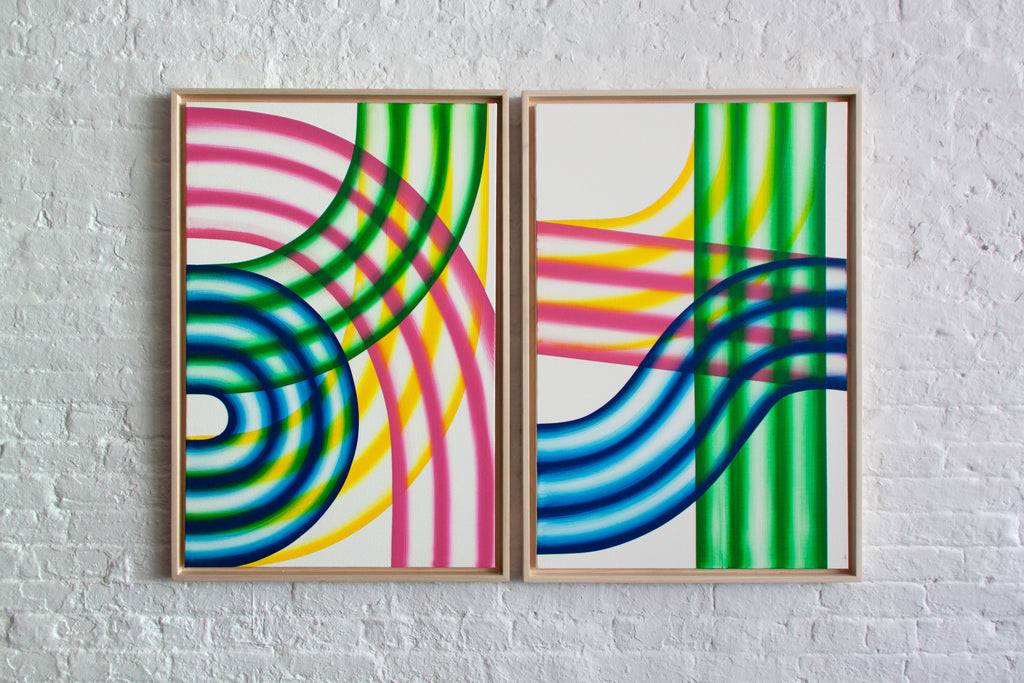 Painting by Erin D. Garcia titled "Transparent Gradient #2" - 8.