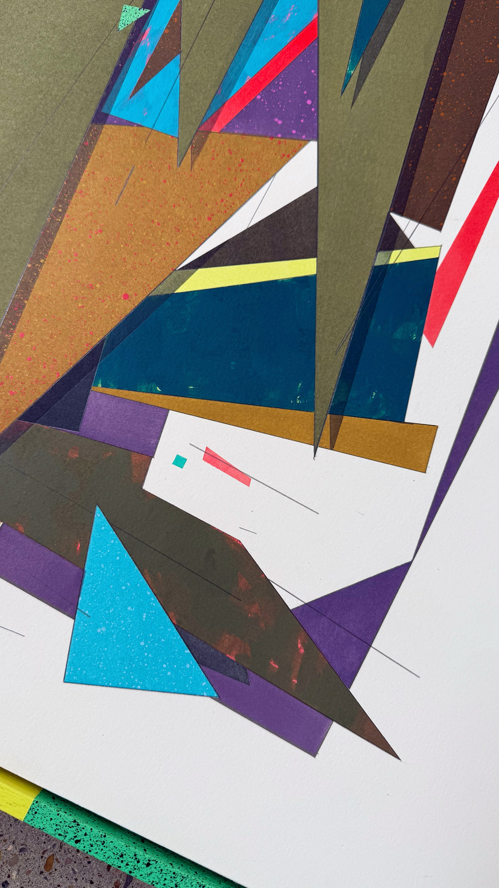 Painting by Michael Moncibaiz titled "In the Cut" - 5.