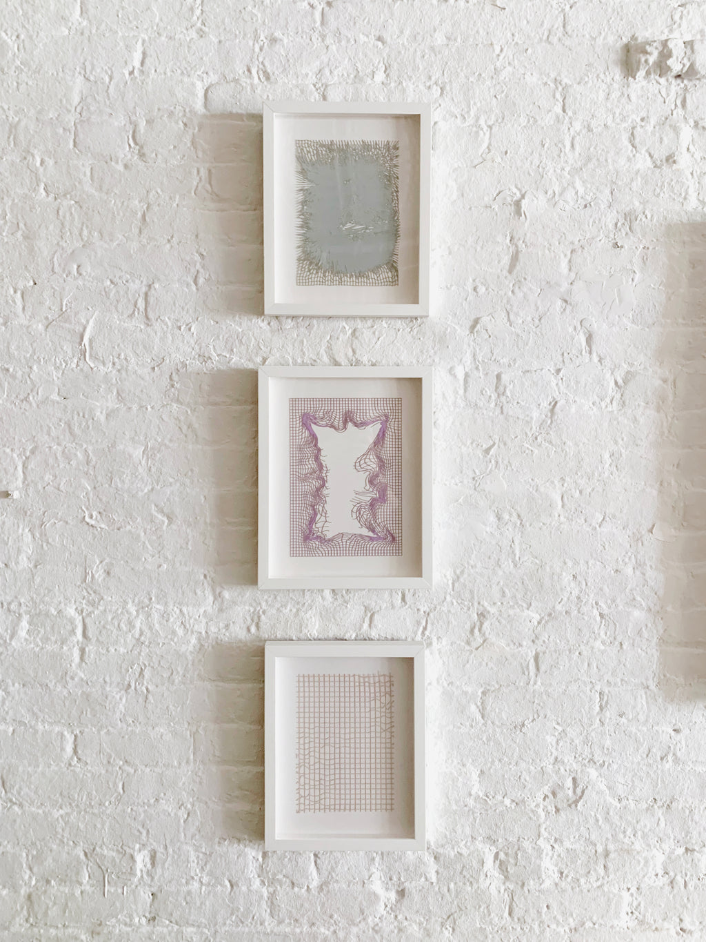Print by Inka Bell titled "NET 3 (gray)" - 6.
