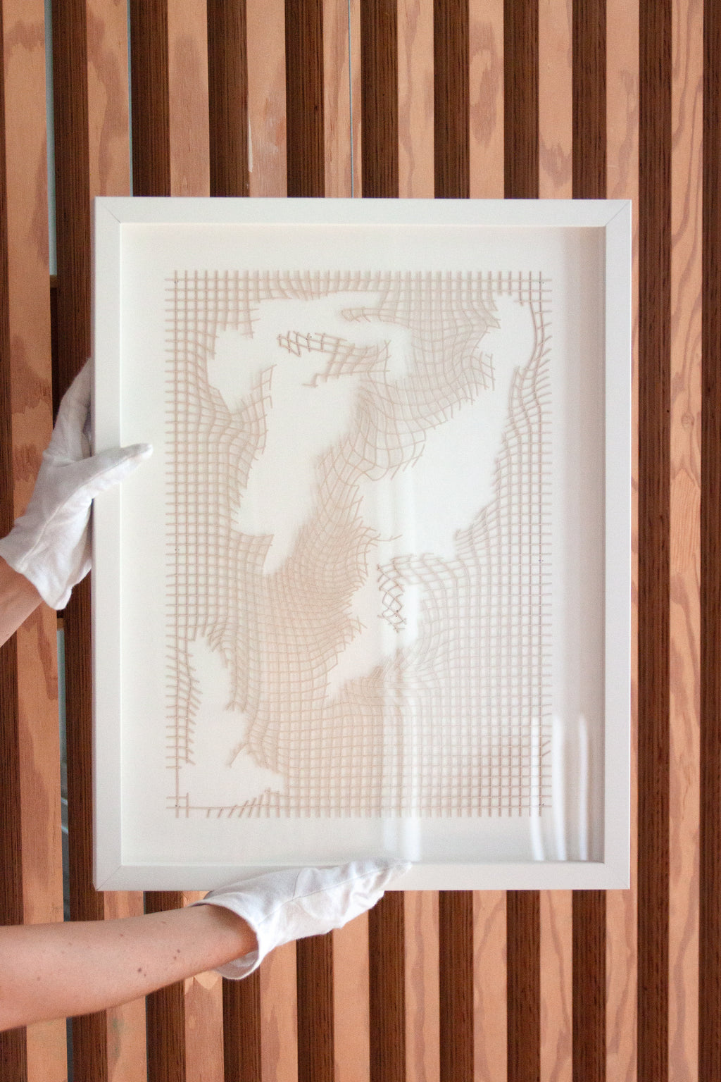 Print by Inka Bell titled "NET 7 (antique white)" - 5.