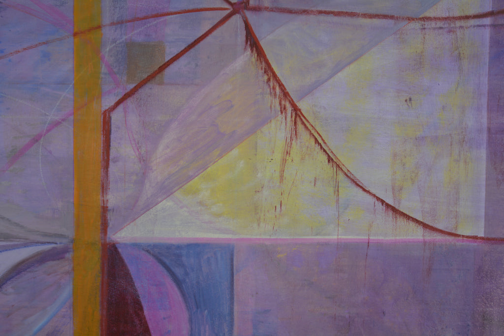 Painting by Jackie Meier titled "A Yellow Lane" - 3.