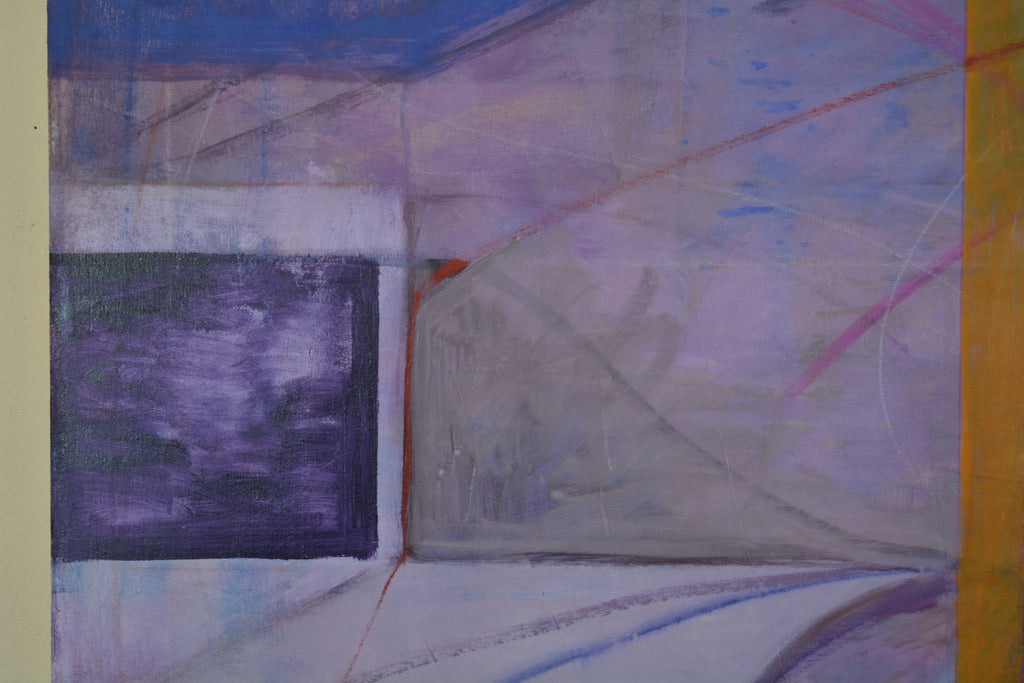 Painting by Jackie Meier titled "A Yellow Lane" - 4.