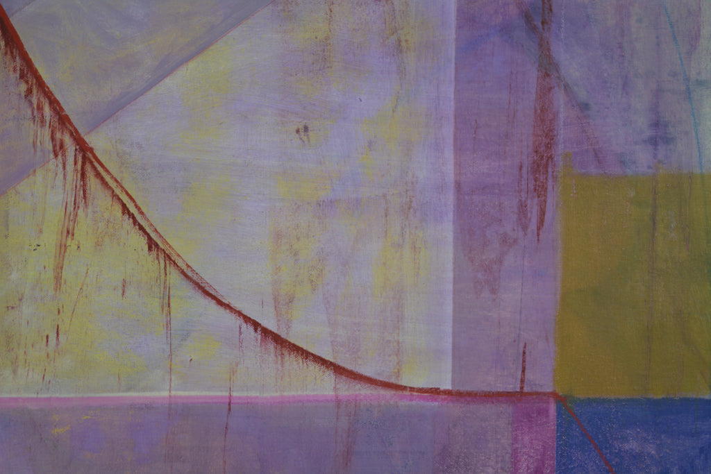 Painting by Jackie Meier titled "A Yellow Lane" - 5.