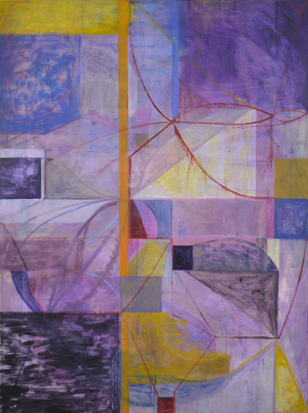 Painting by Jackie Meier titled "A Yellow Lane" - 2.