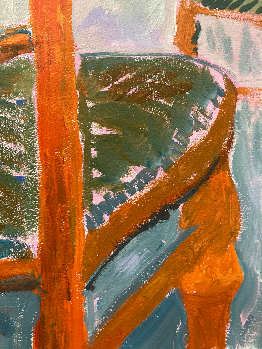 Painting by Jackson Joyce titled "Breakfast with Ghosts" - 3.
