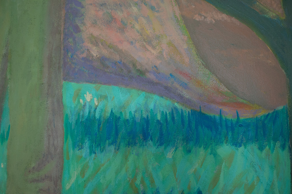 Painting by Jackson Joyce titled "While the Trees Learn Their Lines" - 3.