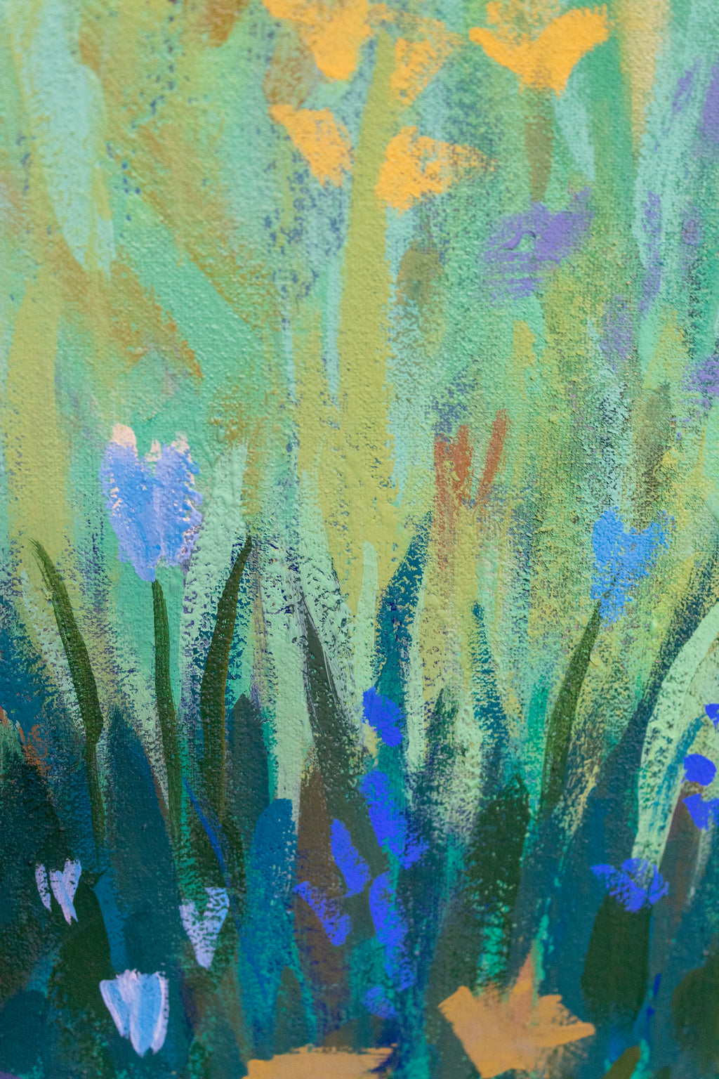 Painting by Jackson Joyce titled "Wine in the Grass— I Love Feelings" - 3.