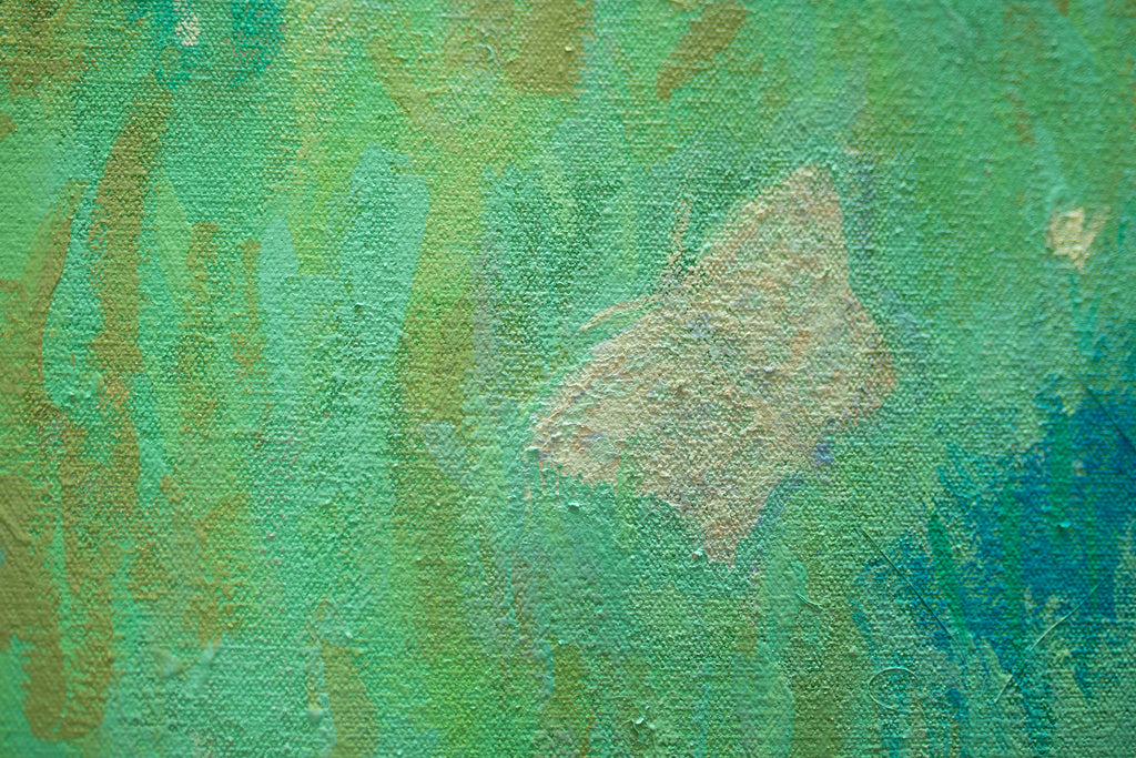 Painting by Jackson Joyce titled "With Moths and Clovers" - 4.