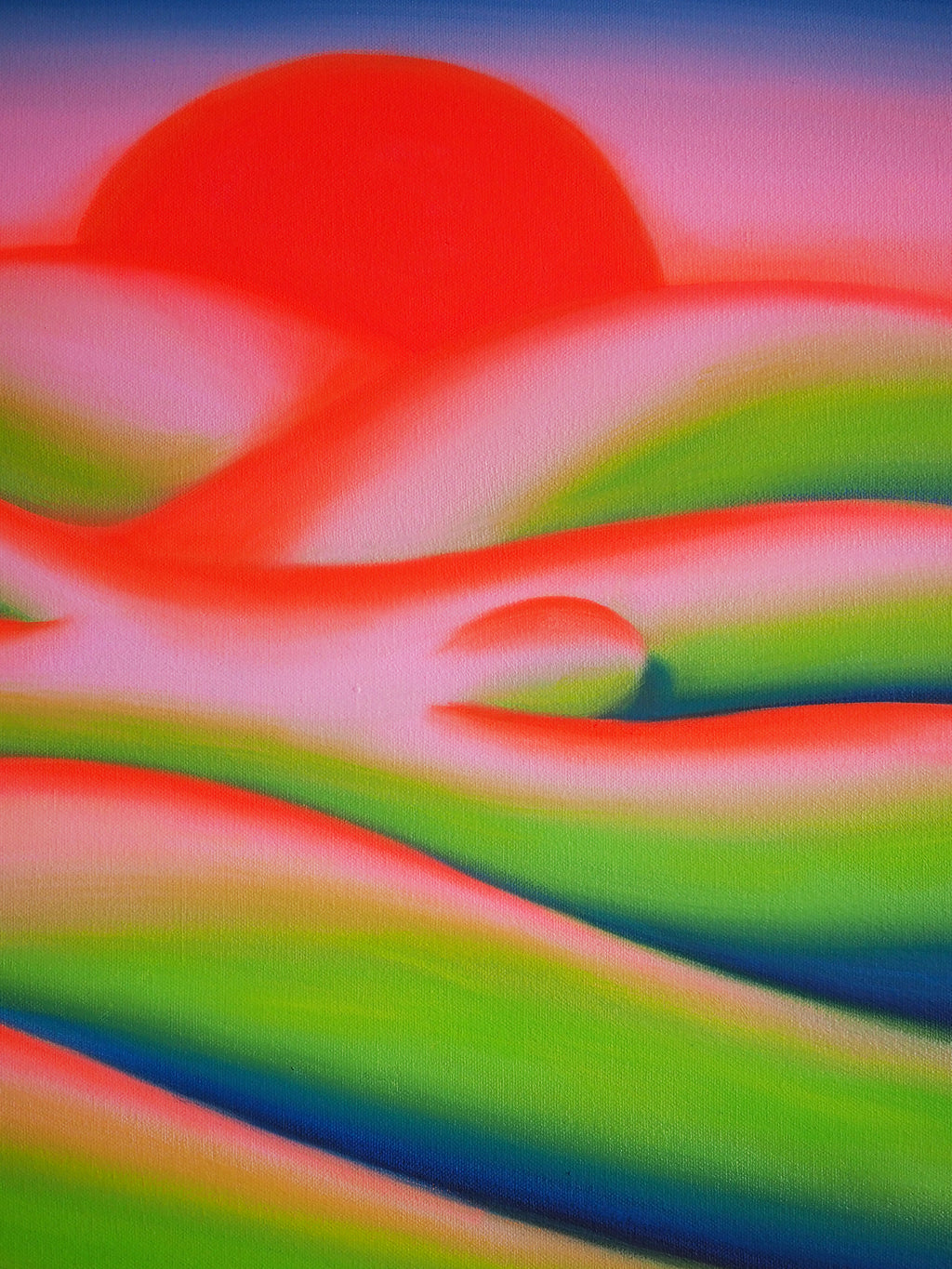 Painting by Jocelyn Tsaih titled "Sunburn" - 3.
