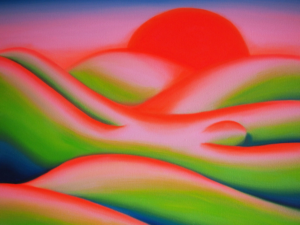 Painting by Jocelyn Tsaih titled "Sunburn" - 4.