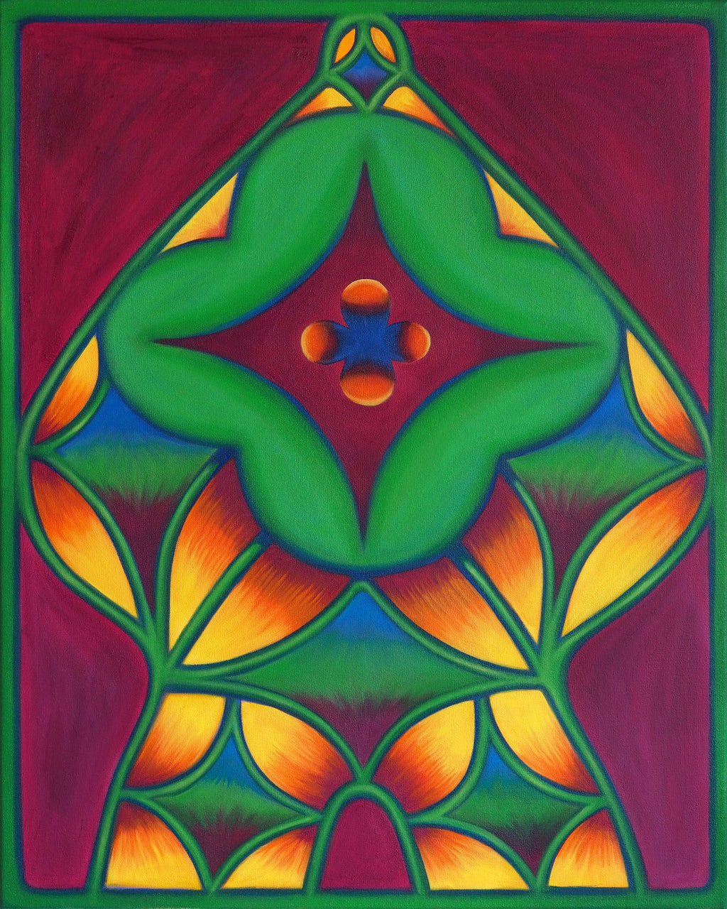 Painting by Jocelyn Tsaih titled "Vine Pathyway" - 2.