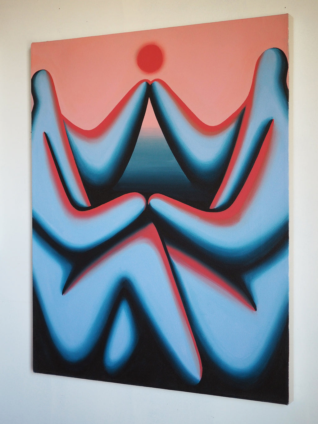 Painting by Jocelyn Tsaih titled "Where Do You End, Where Do I Begin" - 4.