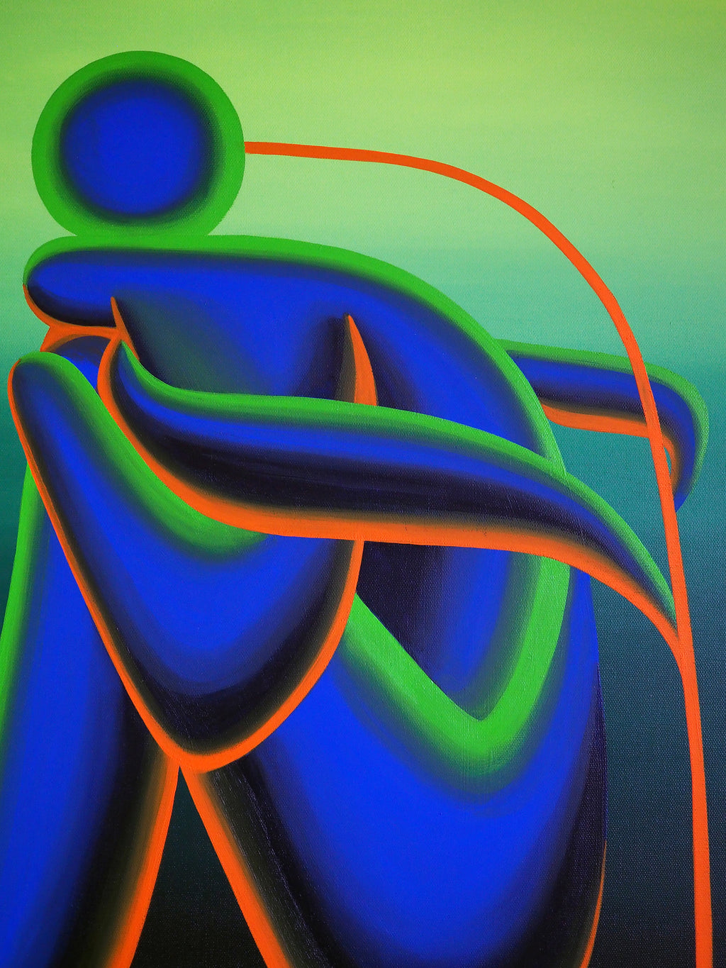 Painting by Jocelyn Tsaih titled "Winter Solace" - 3.