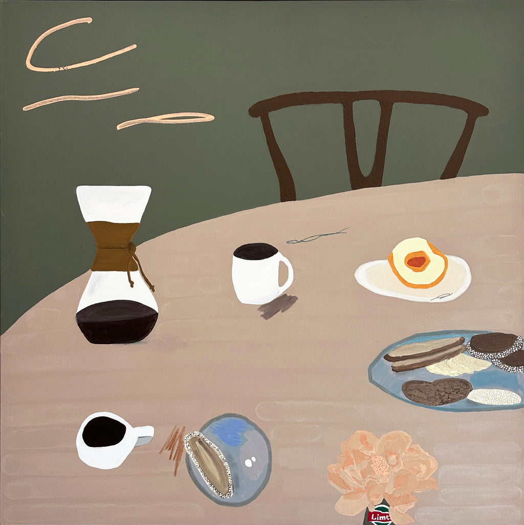 Painting by Karina Bania titled "Notes on Living" - 2.