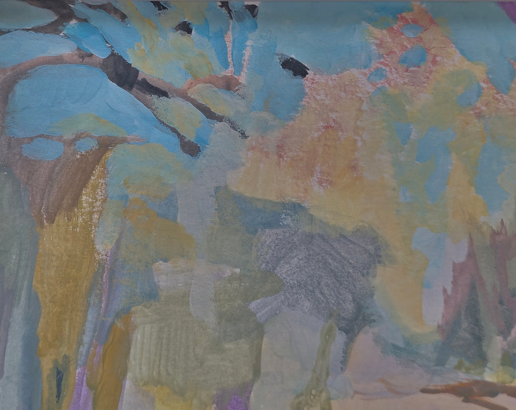 Painting by Kat Spears titled "cottonwoods" - 3.