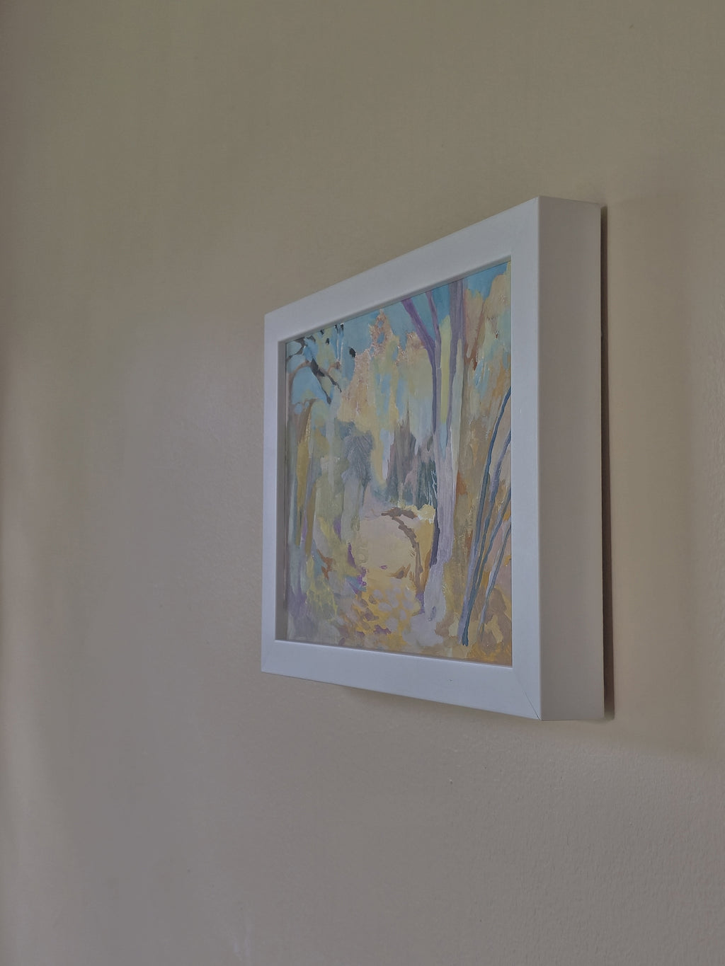 Painting by Kat Spears titled "cottonwoods" - 4.