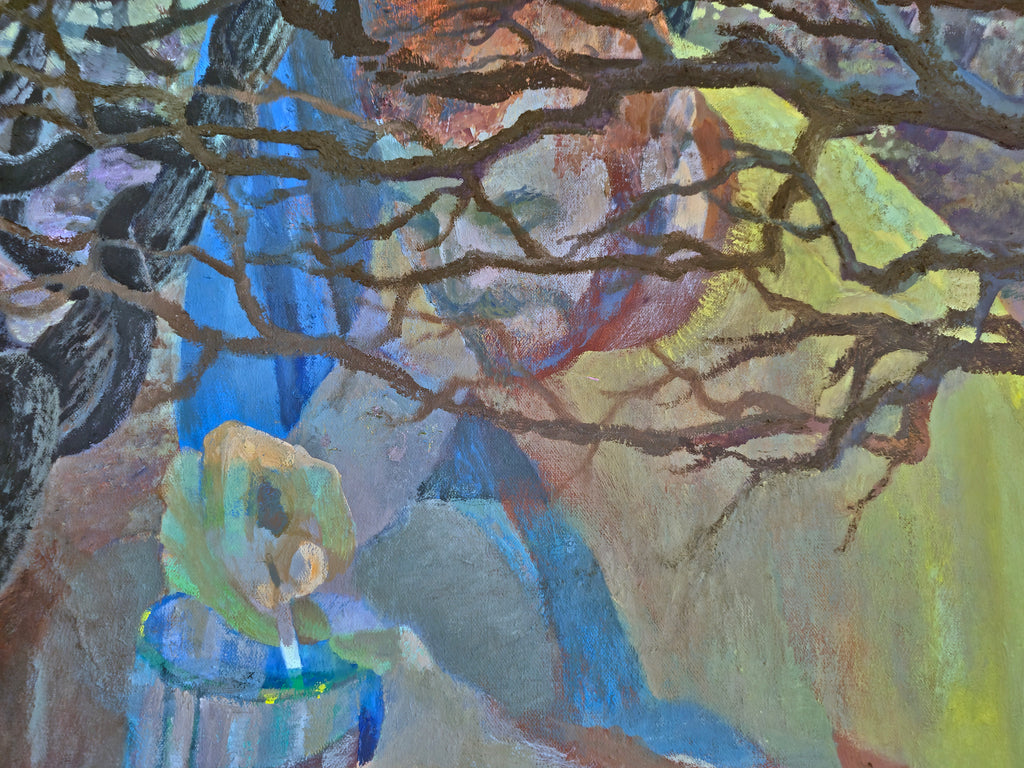 Painting by Kat Spears titled "Forage Play" - 3.