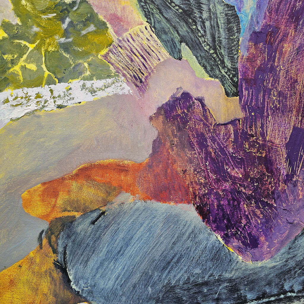 Painting by Kat Spears titled "mez sets the timer" - 4.