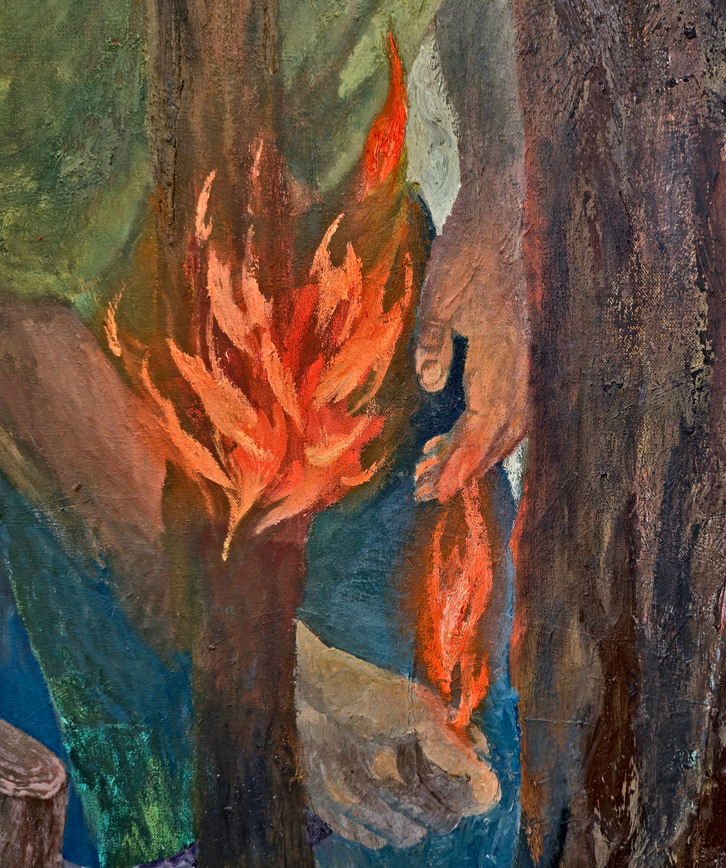 Painting by Kat Spears titled "Unscene" - 4.