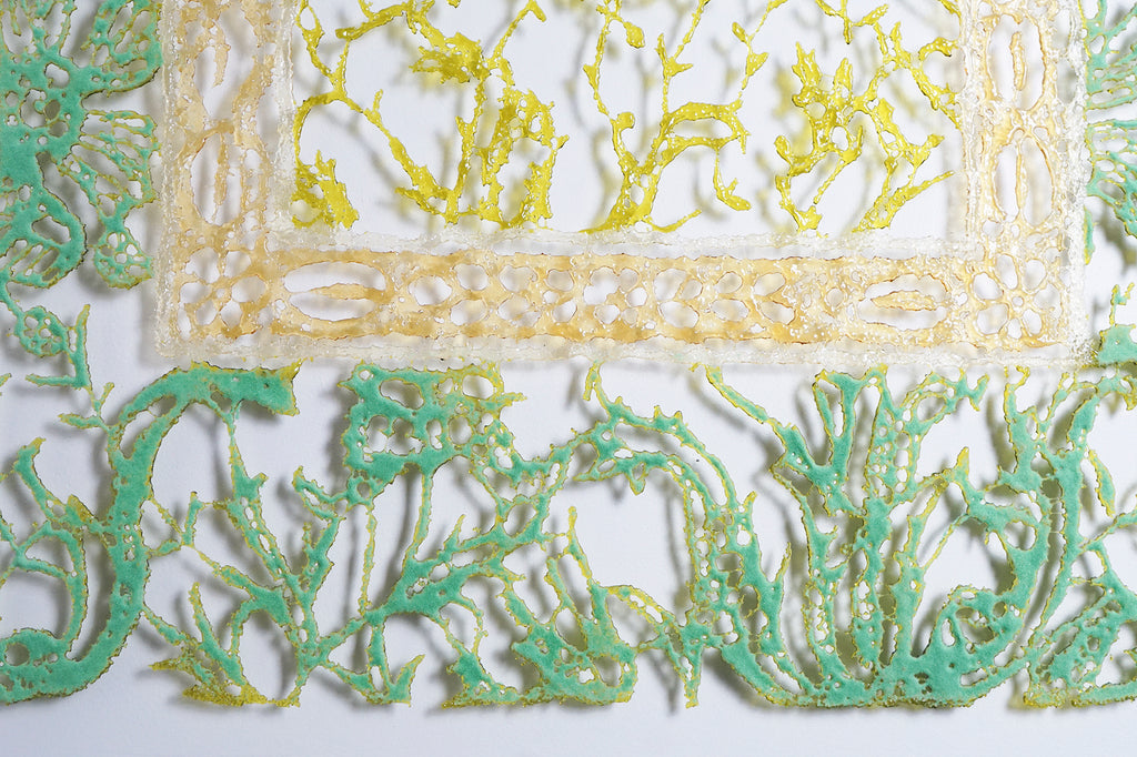 Installation by Kate Clements titled "Mirror Reflecting Wallpaper" - 4.